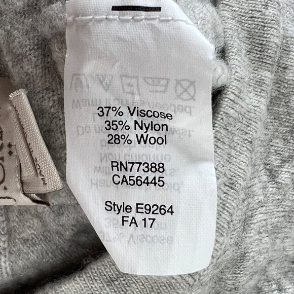 Womens Vintage J. Crew Gray Wool Classy Fitted Short Sleeve Top Sweater / XS - Picture 6 of 6